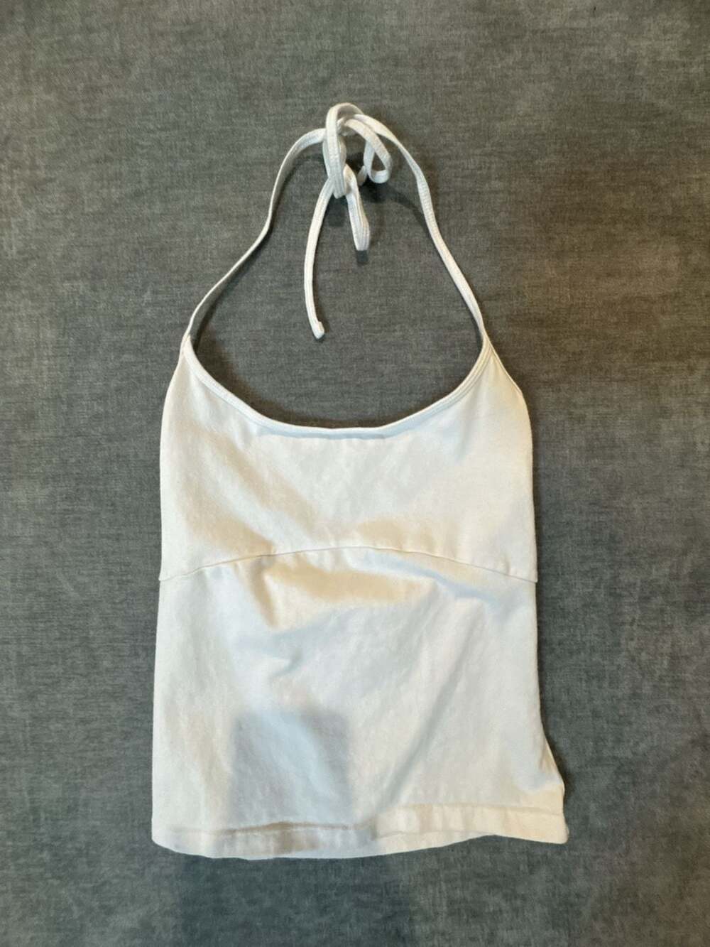 Aritzia Homestretch Smooth Deejay Halter Tank Top White Size S
